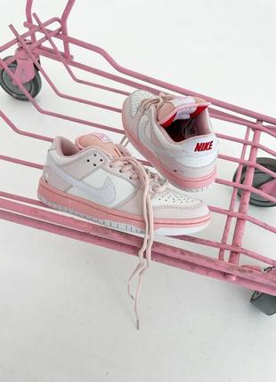 Жіночі шкіряні кросівки nike sb dunk pink bird9 фото