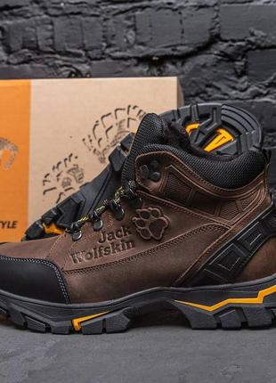 Чоловічі зимові шкіряні черевики  jack wolfskin