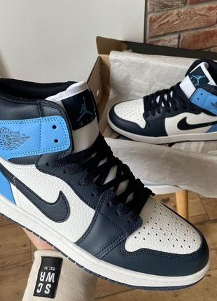 Кросівки nike air jordan 1 retro blue5 фото