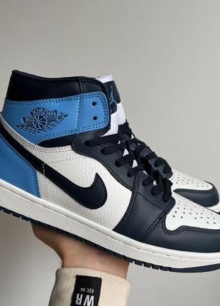 Кросівки nike air jordan 1 retro blue9 фото