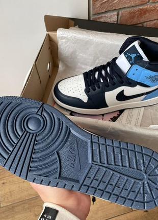 Кросівки nike air jordan 1 retro blue4 фото