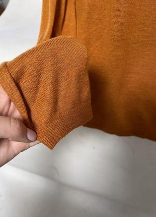 Базовая oversize кофта темно оранжевого цвета2 фото