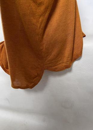 Базовая oversize кофта темно оранжевого цвета6 фото