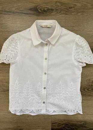 Сорочка блузка біла 5-6 років