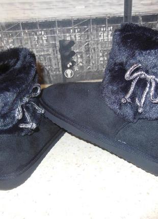 Чоботи, уггі жіночі h&m boots with faux tur, р. 36, 37, 38.