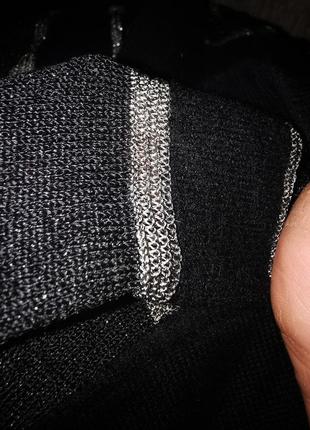 Шерстяные брюки с кашемиром люрексом комбинированные isabella d  штаны на резинке трикотажные стрейч в полоску шерсть мериноса высокая посадка прямые8 фото