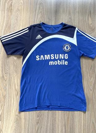 Мужская хлопковая футболка adidas fc chelsea