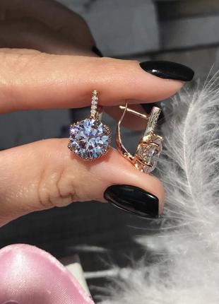 Сережки, трендові, великий камінь, серьги с камнями, классические