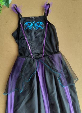 Карнавальна сукня 11-12 років кажан відьмочка чаклунка хелоуїн