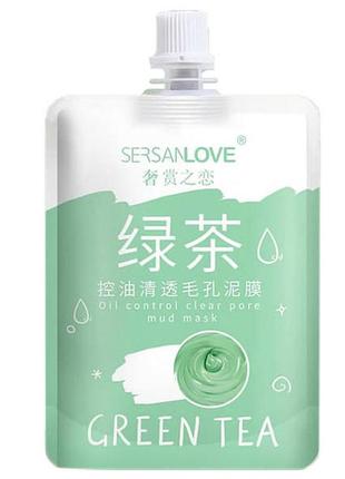 Глиняна маска для обличчя sersanlove green tea 110 г