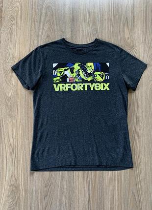 Мужская хлопковая футболка с принтом valentino rossi vr46