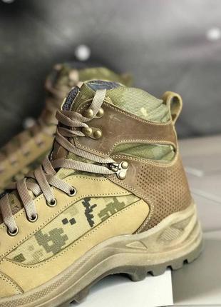 Мужские бежевые берцы чоловічі шкіряні бежеві берци