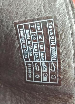 Демисезонные кожаные термо ботинки teva waterproof, 38 р., 24-24,5 см2 фото
