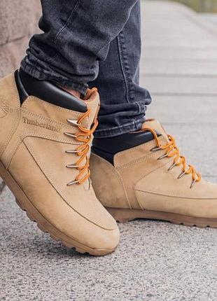 Осенние мужские ботинки 6in timberland beige (без меху) 40-41-42-43
