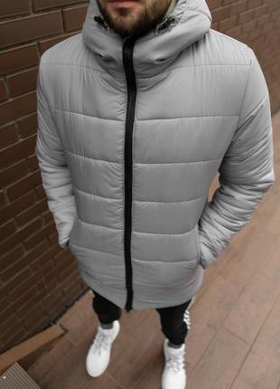 Зимова сіра куртка1 фото