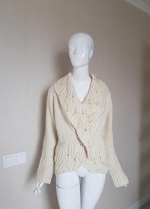 Тепла кофта кардиган з шерстю oasis