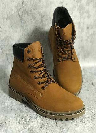 Мужские кожаные ботинки timberland чоловічі шкіряні черевики timberland