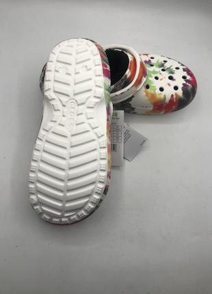 Утеплені  крокси crocs classic lined tie dye clogs (206341-0с4) оригінал4 фото