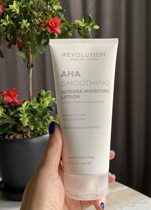 Інтенсивний зволожувальний лосьйон для тіла revolution body skincare aha smoothing intense moisture lotion1 фото