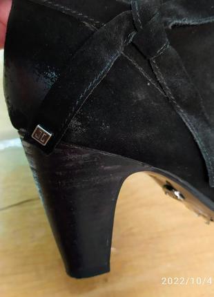 Вишукані фірмені замшеві черевики чоботи демі з широким голенищем jette joop (італія, р.39)3 фото