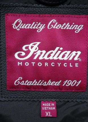 Мотожилетка  indian motorcycle bike riding black vest кожаная (xl) байкерская5 фото