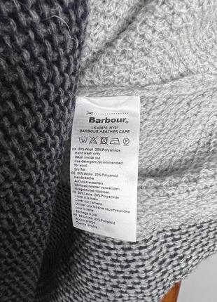 Вовняне широке пончо з карманами  barbour8 фото