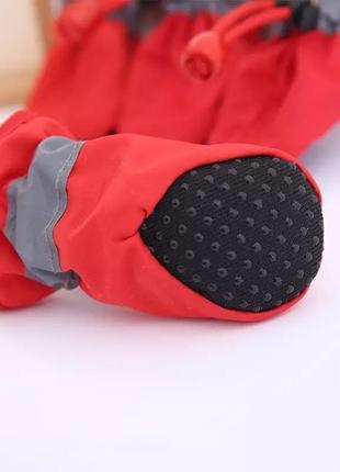 Новая красная обувь для собачки маленькой породы или щенка, 1 размер.2 фото
