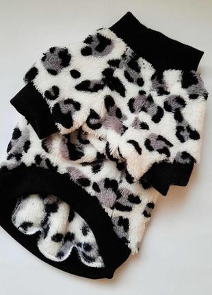 Одяг для собак светр утеплений / кофта з теплого велсофту s долматинець арт. 364 фото