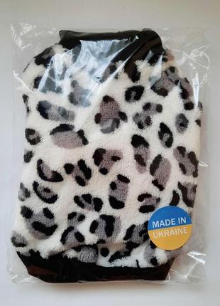 Одяг для собак светр утеплений / кофта з теплого велсофту s долматинець арт. 362 фото