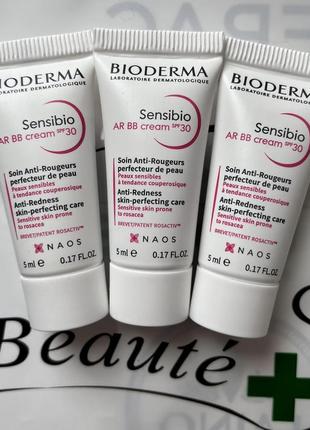 Bb-крем биодерма для чувствительной кожи с покраснениями bioderma sensibio ar bb cream spf 30 light2 фото