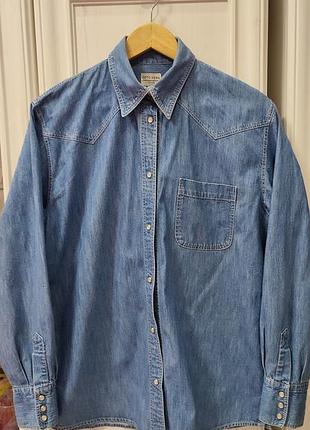 Сорочка otto kern, vintage, jeans