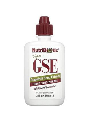 Nutribiotic веганський екстракт насіння грейпфрута gse, рідкий концентрат, 59ml