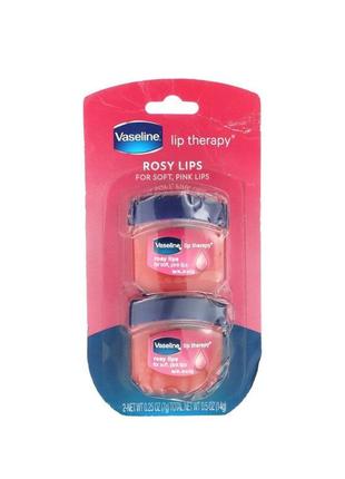 Vaseline  бальзам для губ lip therapy, rosy lips, 2 шт по   (7 g)1 фото