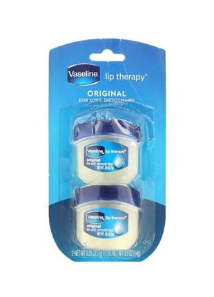 Vaseline бальзам для губ lip therapy, original lip balm, 2 шт по 7 грамм