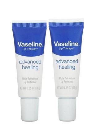 Vaseline бальзам для губ lip therapy, advanced healing, 2 tubes,по  (10 g)3 фото