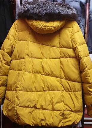 Зимняя куртка пуховик meajiateer с натуральным мехом.8 фото