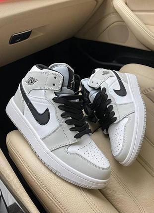 Кроссовки мужские air jordan 1 retro “mid light grey”