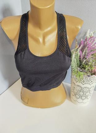 Брендовий трикотажний безшовний еластичний топ розміру l-xl