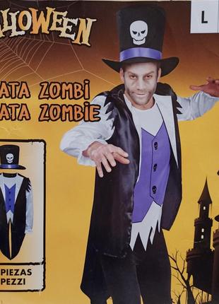 Мужской карнавальный костюм пирата зомби l германия