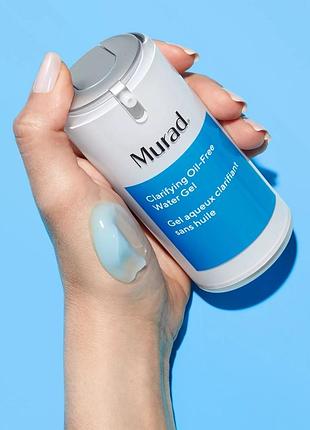 Безолійний очищувальний гель для обличчя murad clarifying oil-free water gel, 47 мл