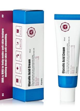 Крем-пилинг для лица с aha и bha кислотами a'pieu glycolic acid cream