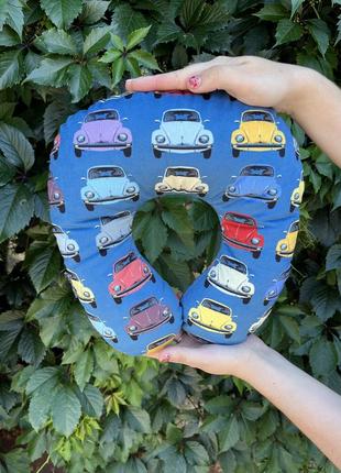 Подушка для путешествий , ретро автомобили , рогалик