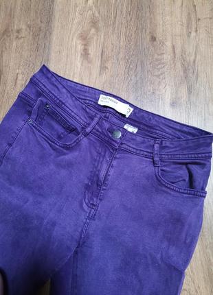 Яркие фиолетовые сливовые джинсы стрейч скинни2 фото