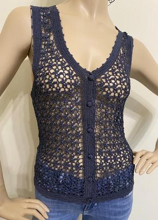 Жилет безрукавка caroll в‘язана гачком