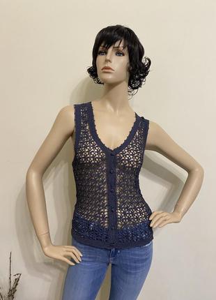 В‘язана гачком безрукавка жилетка італія