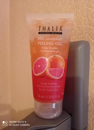 Гель- пилинг для лица с экстрактом розового грейпфрута thalia 170 ml