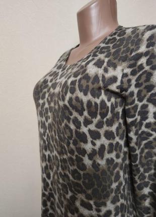 Шерстяное платье animal принт gerard darel франция 100% wirgin wool /3103/4 фото