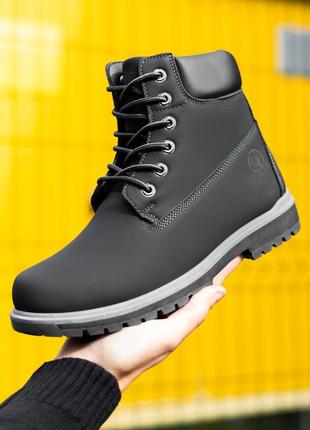 Черевики чоловічі теплі стильні зимові якісні в чорному кольорі