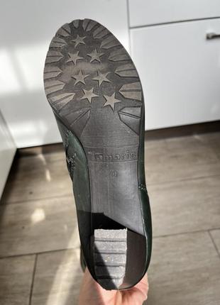 Фирменные кожаные ботинки tamaris4 фото