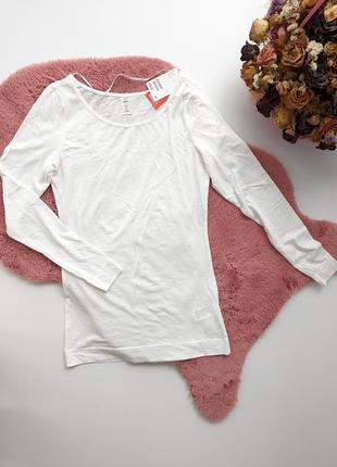 Базовий білий реглан h&m кофта/ лонгслив
